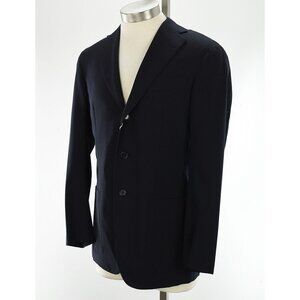 RAFFAELE CARUSO Black Loro Piana Merino Wool 3 Button Suit Jacket IT 46 36 NEW